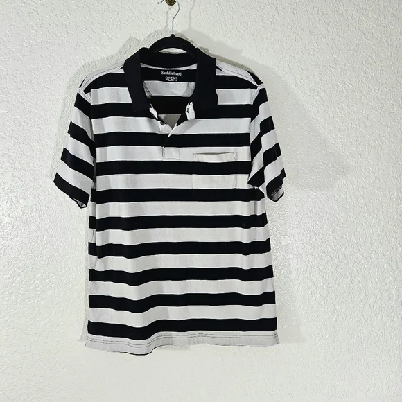 Saddlebred Rugby Style Striped Men's Polo - Picture 7 of 10